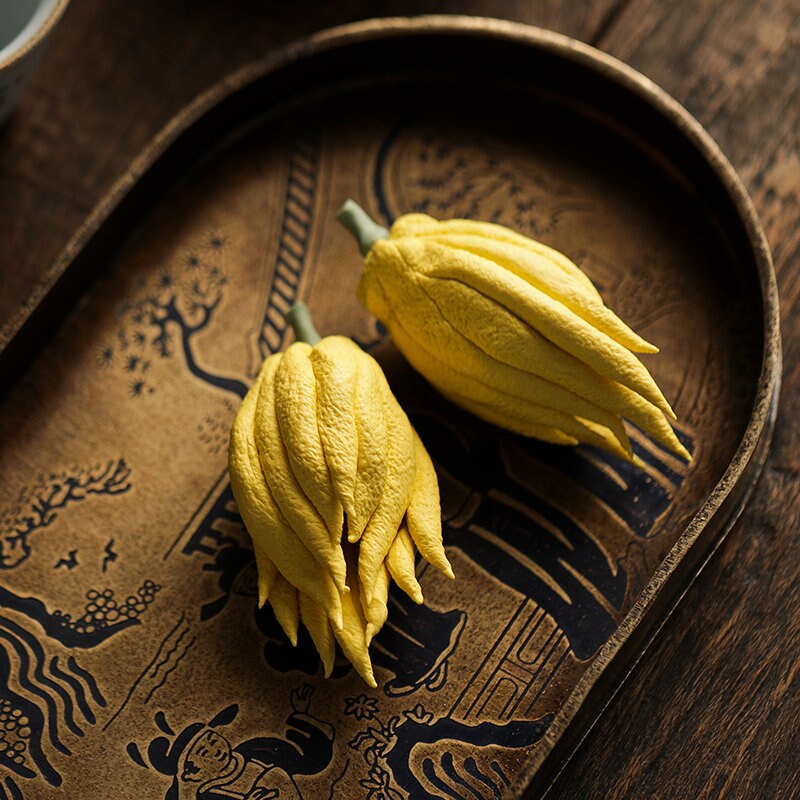 Gohobi Handmade ceramic Chayote Tea ornaments Tea pets Chinese Gongfu tea Japanese Chado unique ornaments yellow bergamot flower