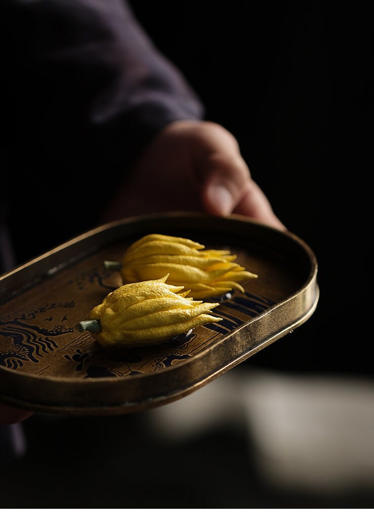 Gohobi Handmade ceramic Chayote Tea ornaments Tea pets Chinese Gongfu tea Japanese Chado unique ornaments yellow bergamot flower